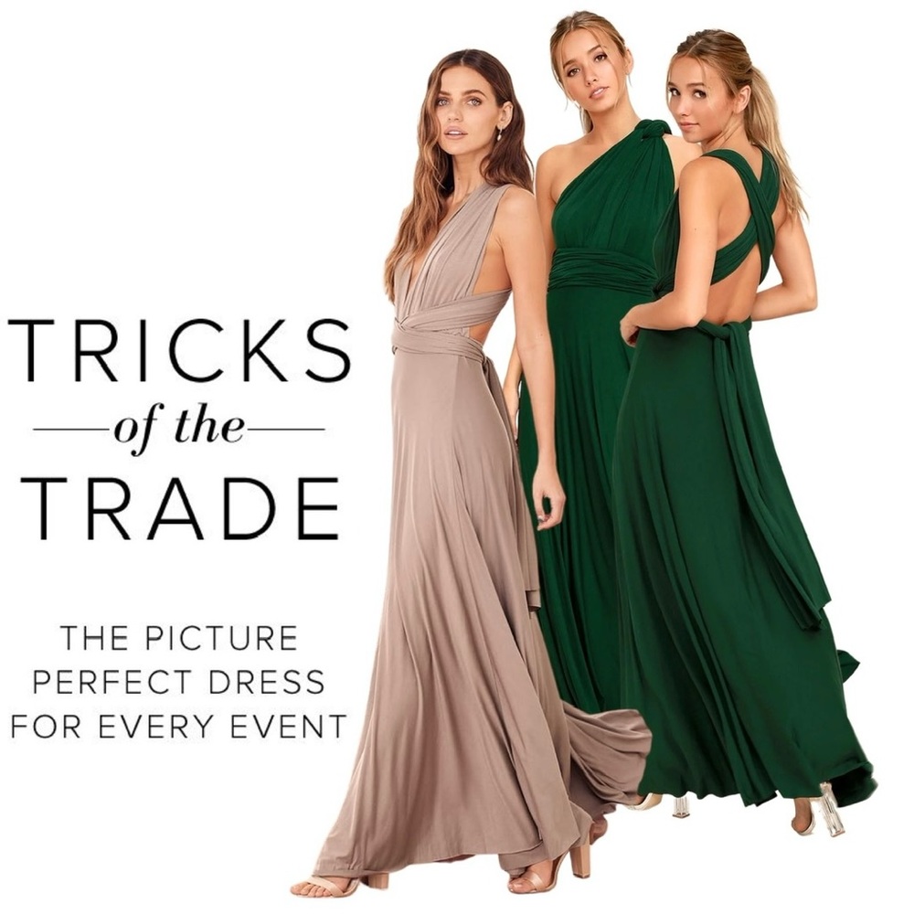Lulus Tricks of the Trade Forest Green Maxi Dress